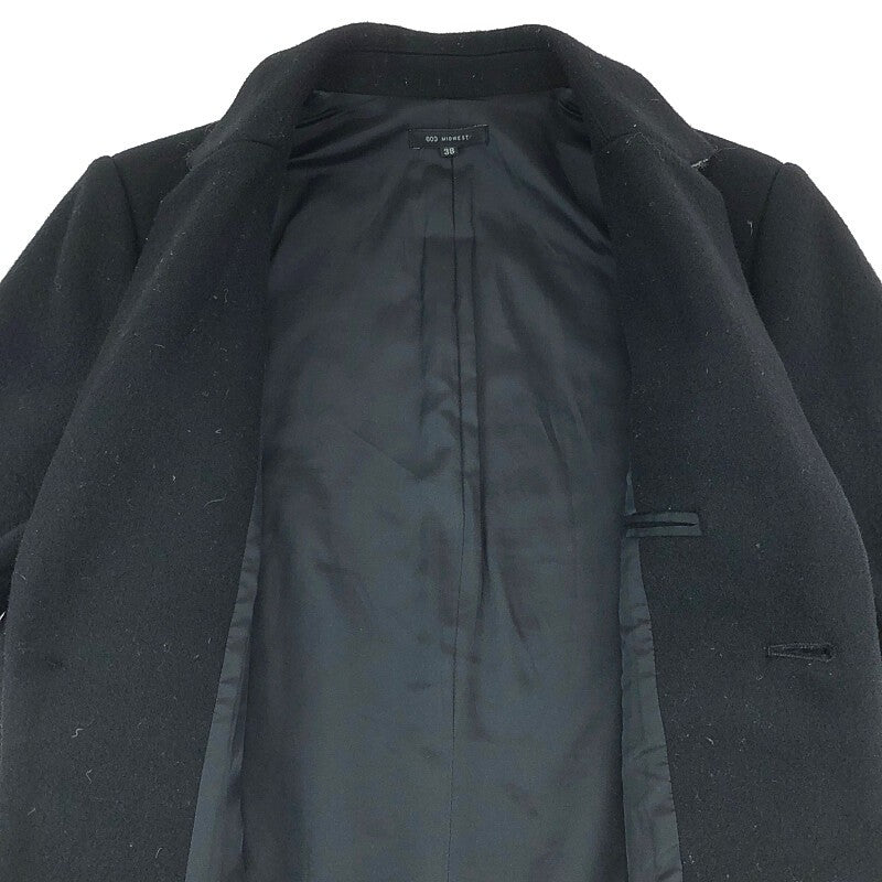 【中古品】【メンズ】 MIDWEST ミッドウエスト WOOL COAT 14AW30100 ウールコート アウター 140-220210-rs-11-tag サイズ：38 カラー：ブラック 万代Net店