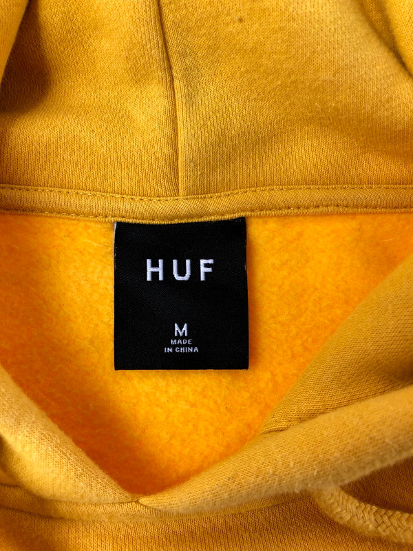 【中古品】【メンズ】 HUF ハフ SPECTRUM P O HOODIE ロゴ フーディー プルオーバーパーカー 142-260516-na-17-tagh サイズ：M カラー：イエロー 万代Net店