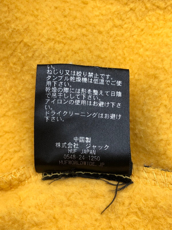 【中古品】【メンズ】 HUF ハフ SPECTRUM P O HOODIE ロゴ フーディー プルオーバーパーカー 142-260516-na-17-tagh サイズ：M カラー：イエロー 万代Net店