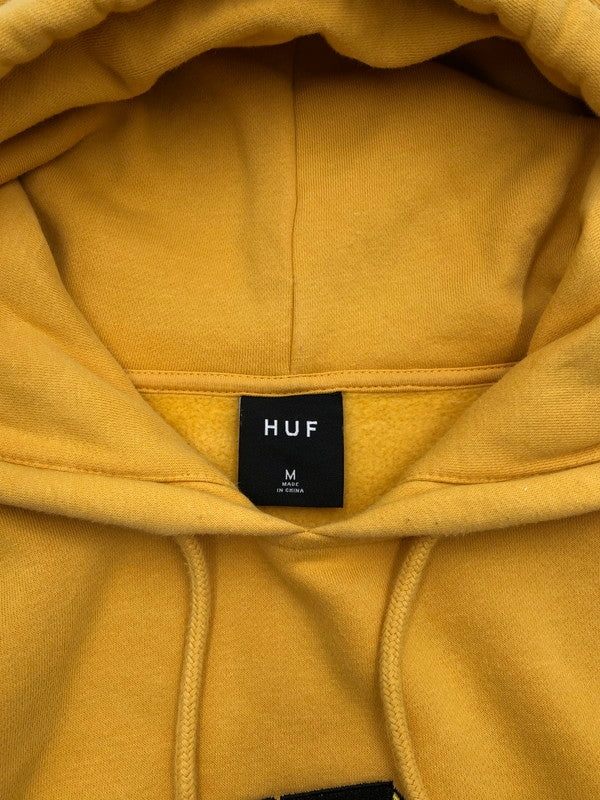 【中古品】【メンズ】 HUF ハフ SPECTRUM P O HOODIE ロゴ フーディー プルオーバーパーカー 142-260516-na-17-tagh サイズ：M カラー：イエロー 万代Net店