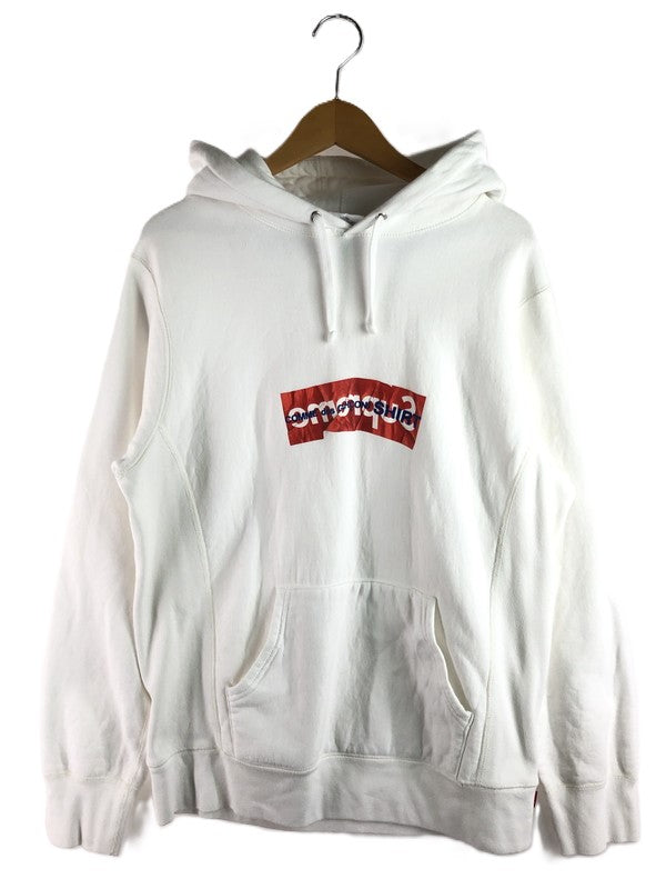 【中古品】【メンズ】 Supreme シュプリーム × COMME DES GARCONS コムデギャルソン コラボ BOX LOGO HOODIE ボックスロゴ フーディー パーカー トップス 149-250731-yy-02-tag サイズ：M カラー：ホワイト 万代Net店
