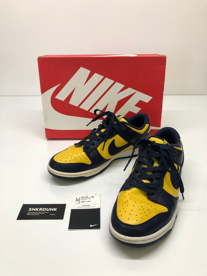 【中古品】【メンズ】 NIKE ナイキ DD1391-700 DUNK LOW RETRO MICHIGAN 靴 シューズ スニーカー 160-260823-AS-9-hon サイズ：28cm カラー：ブラック/イエロー 万代Net店