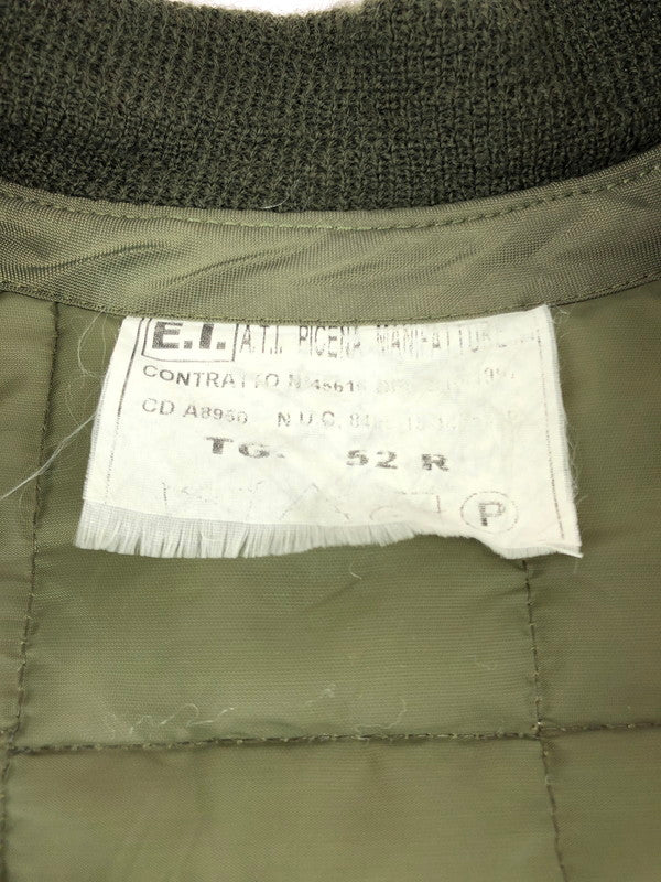 【現状渡し品】【メンズ】 ITALIAN ARMY イタリア軍 90-00's QUILTING LINER JACKET キルティングライナージャケット アウター 146-231102-kk-18-tag サイズ：52R カラー：カーキ 万代Net店