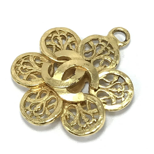 【中古品】【レディース】 CHANEL シャネル VINTAGE ヴィンテージ COCO MARK FLOWER MOTIF PENDANT TOP ココマーク フラワーモチーフ ペンダントトップ アクセサリー 182-230603-kk-17-tag カラー：ゴールド 万代Net店