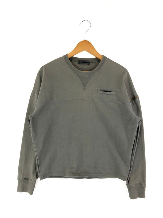 【中古品】【レディース】 JIL SANDAR ジルサンダー MILITARY DESIGN SWEAT JSWH660005 MH781618 ミリタリーデザイン スウェット トレーナー 170-240202-kk-01-tag サイズ：M カラー：グレー系 万代Net店