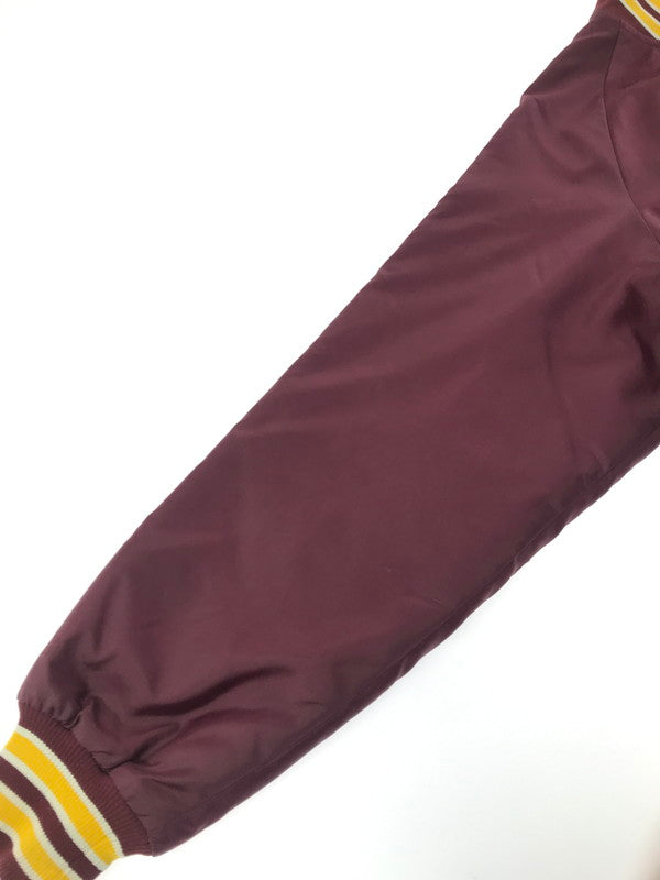 【中古品】【メンズ】 ULTIMATE SPORTWEAR アルティメット スポーツウェア NYLON STADIUM JACKET ナイロン スタジアムジャケット スタジャン アウター 146-260921-na-14-tagh サイズ：サイズ表記なし 下記参照 カラー：ボルドー系 万代Net店