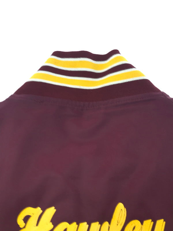 【中古品】【メンズ】 ULTIMATE SPORTWEAR アルティメット スポーツウェア NYLON STADIUM JACKET ナイロン スタジアムジャケット スタジャン アウター 146-260921-na-14-tagh サイズ：サイズ表記なし 下記参照 カラー：ボルドー系 万代Net店