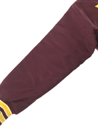 【中古品】【メンズ】 ULTIMATE SPORTWEAR アルティメット スポーツウェア NYLON STADIUM JACKET ナイロン スタジアムジャケット スタジャン アウター 146-260921-na-14-tagh サイズ：サイズ表記なし 下記参照 カラー：ボルドー系 万代Net店