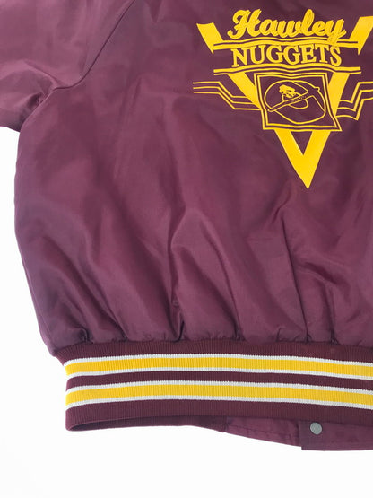 【中古品】【メンズ】 ULTIMATE SPORTWEAR アルティメット スポーツウェア NYLON STADIUM JACKET ナイロン スタジアムジャケット スタジャン アウター 146-260921-na-14-tagh サイズ：サイズ表記なし 下記参照 カラー：ボルドー系 万代Net店