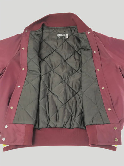 【中古品】【メンズ】 ULTIMATE SPORTWEAR アルティメット スポーツウェア NYLON STADIUM JACKET ナイロン スタジアムジャケット スタジャン アウター 146-260921-na-14-tagh サイズ：サイズ表記なし 下記参照 カラー：ボルドー系 万代Net店