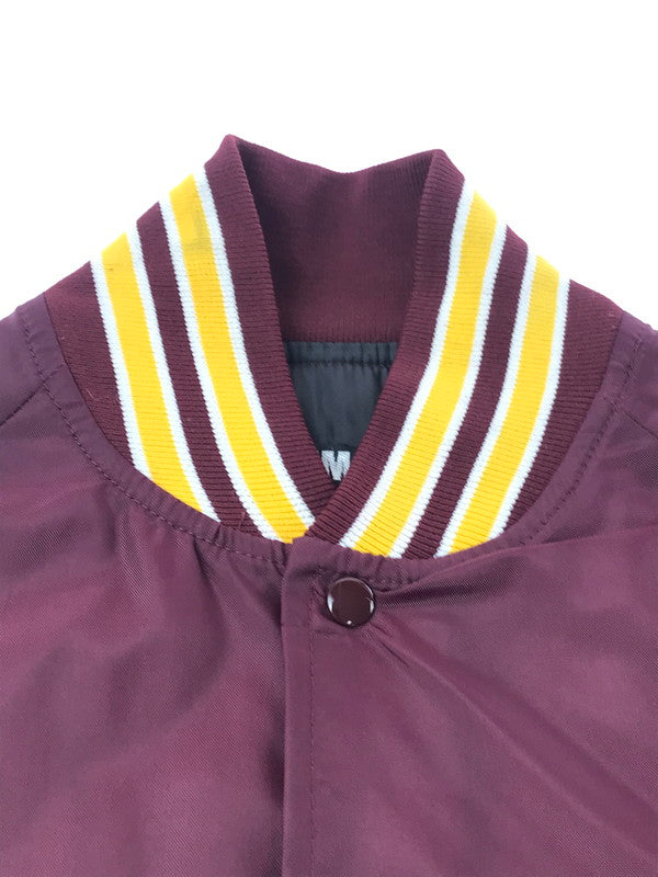 【中古品】【メンズ】 ULTIMATE SPORTWEAR アルティメット スポーツウェア NYLON STADIUM JACKET ナイロン スタジアムジャケット スタジャン アウター 146-260921-na-14-tagh サイズ：サイズ表記なし 下記参照 カラー：ボルドー系 万代Net店