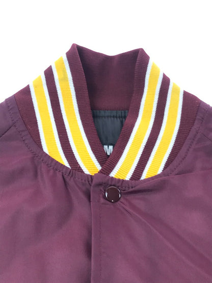 【中古品】【メンズ】 ULTIMATE SPORTWEAR アルティメット スポーツウェア NYLON STADIUM JACKET ナイロン スタジアムジャケット スタジャン アウター 146-260921-na-14-tagh サイズ：サイズ表記なし 下記参照 カラー：ボルドー系 万代Net店