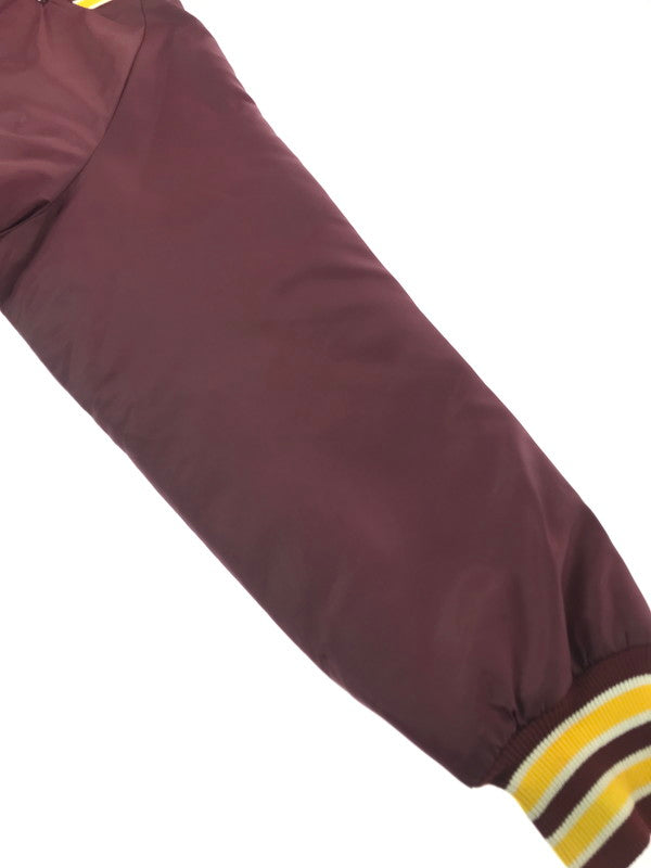 【中古品】【メンズ】 ULTIMATE SPORTWEAR アルティメット スポーツウェア NYLON STADIUM JACKET ナイロン スタジアムジャケット スタジャン アウター 146-260921-na-14-tagh サイズ：サイズ表記なし 下記参照 カラー：ボルドー系 万代Net店