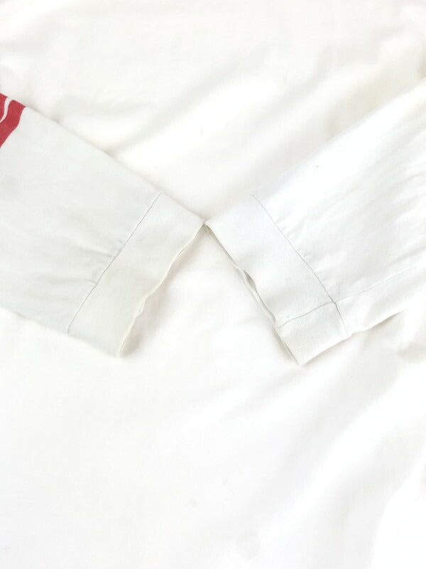 【現状渡し品】【メンズ】 MSGM エムエスジーエム 18SS FELPA REGULAR CON MACR 2440MM103 ロングスリーブ Tシャツ 長袖Tシャツ 141-231008-kk-24-tag サイズ：S カラー：ホワイト 万代Net店