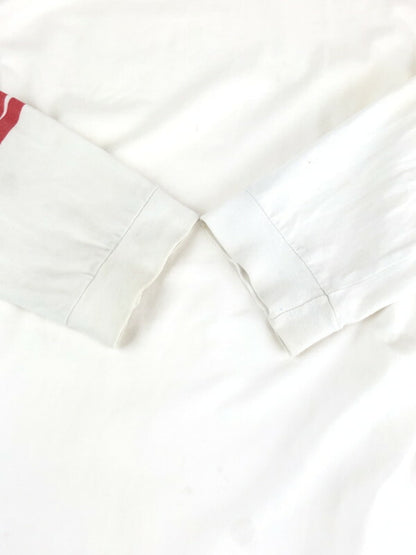 【現状渡し品】【メンズ】 MSGM エムエスジーエム 18SS FELPA REGULAR CON MACR 2440MM103 ロングスリーブ Tシャツ 長袖Tシャツ 141-231008-kk-24-tag サイズ：S カラー：ホワイト 万代Net店