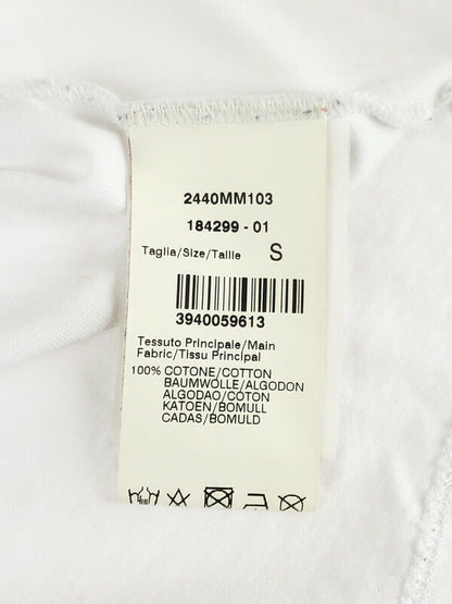 【現状渡し品】【メンズ】 MSGM エムエスジーエム 18SS FELPA REGULAR CON MACR 2440MM103 ロングスリーブ Tシャツ 長袖Tシャツ 141-231008-kk-24-tag サイズ：S カラー：ホワイト 万代Net店