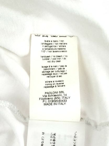 【現状渡し品】【メンズ】 MSGM エムエスジーエム 18SS FELPA REGULAR CON MACR 2440MM103 ロングスリーブ Tシャツ 長袖Tシャツ 141-231008-kk-24-tag サイズ：S カラー：ホワイト 万代Net店