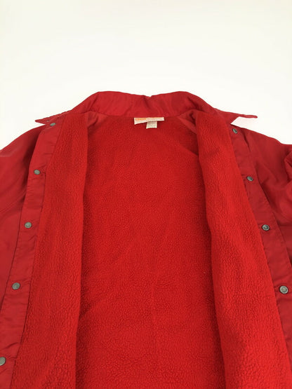 【現状渡し品】【メンズ】 ACTIVE GENERATION アクティブジェネレーション FLEECE COACH JACKET 裏フリース コートジャケット アウター 146-240127-kk-13-tag サイズ：XL カラー：レッド 万代Net店