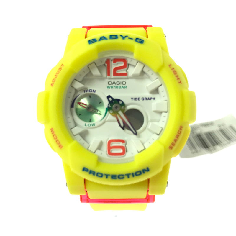【中古美品】【レディース】 BABY-G ベイビージー BGA-180-9BDR アナログ デジタル クォーツ 海外モデル 腕時計 196-260621-rt-25-tagh カラー：イエロー 万代Net店