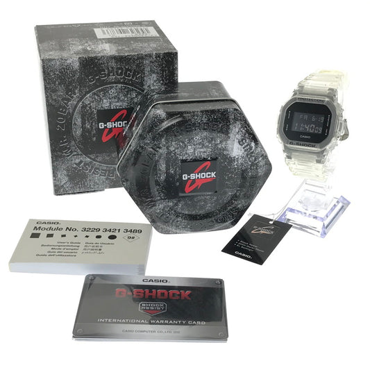 【中古美品】【メンズ】 G-SHOCK ジーショック 5600 SERIES DW-5600SKE-7 デジタル クォーツ 腕時計 アクセサリー 196-260620-rt-04-tagh カラー：クリア 万代Net店
