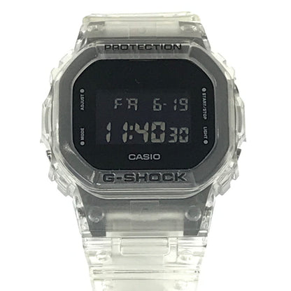 【中古美品】【メンズ】 G-SHOCK ジーショック 5600 SERIES DW-5600SKE-7 デジタル クォーツ 腕時計 アクセサリー 196-260620-rt-04-tagh カラー：クリア 万代Net店
