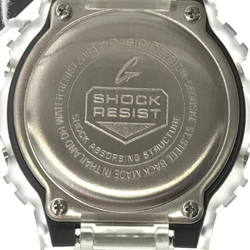 【中古美品】【メンズ】 G-SHOCK ジーショック 5600 SERIES DW-5600SKE-7 デジタル クォーツ 腕時計 アクセサリー 196-260620-rt-04-tagh カラー：クリア 万代Net店