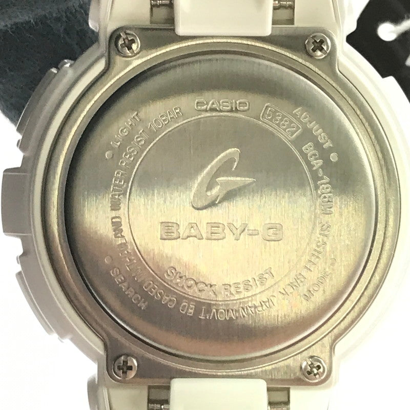 【中古美品】【レディース】 BABY-G ベイビージー BGA-195M-7ADR アナログ デジタル 海外モデル 腕時計 196-260621-rt-24-tagh カラー：ホワイト 万代Net店