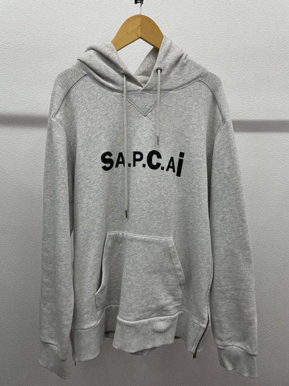 【中古品】【メンズ】 A.P.C. アーペーセー SACAI 24213-1-31082 TAIYO HOODIE パーカー 140-250119-NK-06-yok サイズ：M カラー：ホワイト系 万代Net店