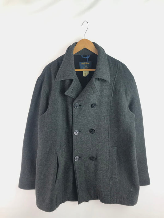 【中古品】【メンズ】 WOOLRICH ウールリッチ P COAT 9W5-9361 Pコート アウター 144-251208-rt-05-tag サイズ：L カラー：ダークグレー 万代Net店