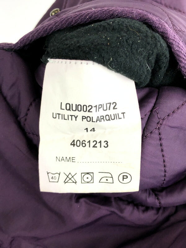 【現状渡し品】【レディース】 Barbour バーブァー UTILITY POLAR QUILT JACKET ユーティリティー ポーラー キルトジャケット ライトアウター 144-231008-kk-26-tag サイズ：UK14 カラー：パープル 万代Net店