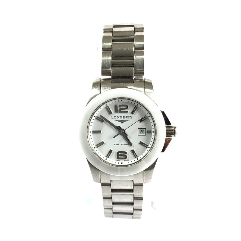 【中古品】【レディース】 LONGINES ロンジン CONQUEST L3.257.4 コンクエスト クォーツ 腕時計 197-231022-kk-31-tag カラー：シルバー 万代Net店