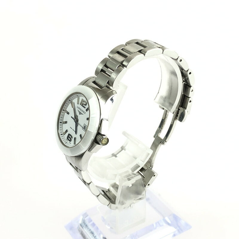 【中古品】【レディース】 LONGINES ロンジン CONQUEST L3.257.4 コンクエスト クォーツ 腕時計 197-231022-kk-31-tag カラー：シルバー 万代Net店