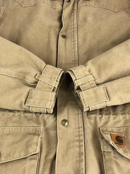 【中古品】【メンズ】 CARHARTT カーハート BLANKET LINED CHORE COAT C52 ブランケットライン チョアコート アウター 146-240106-kk-48-tag サイズ：L カラー：ベージュ 万代Net店