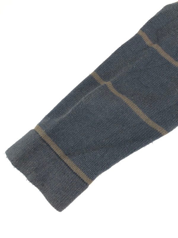 【現状渡し品】【メンズ】 LACOSTE ラコステ BORDER KNIT ZIP UP JACKET ボーダーニットジップブルゾン 146-231212-mo-16-tag サイズ：4 カラー：ダークグレー 万代Net店