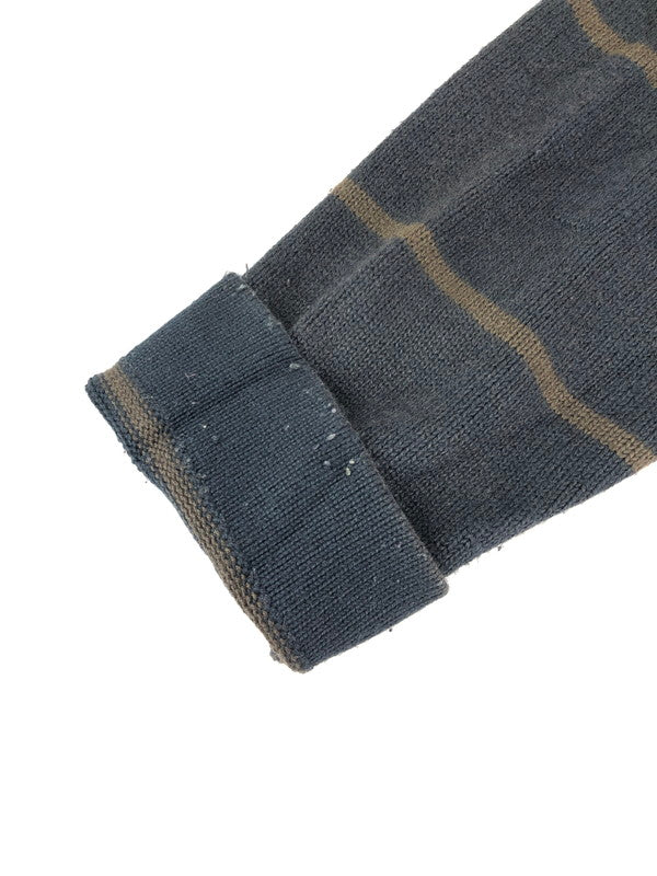 【現状渡し品】【メンズ】 LACOSTE ラコステ BORDER KNIT ZIP UP JACKET ボーダーニットジップブルゾン 146-231212-mo-16-tag サイズ：4 カラー：ダークグレー 万代Net店