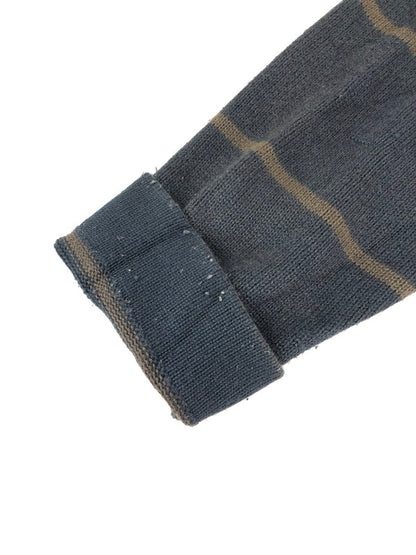 【現状渡し品】【メンズ】 LACOSTE ラコステ BORDER KNIT ZIP UP JACKET ボーダーニットジップブルゾン 146-231212-mo-16-tag サイズ：4 カラー：ダークグレー 万代Net店