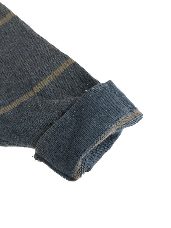 【現状渡し品】【メンズ】 LACOSTE ラコステ BORDER KNIT ZIP UP JACKET ボーダーニットジップブルゾン 146-231212-mo-16-tag サイズ：4 カラー：ダークグレー 万代Net店