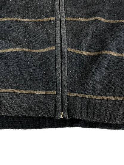 【現状渡し品】【メンズ】 LACOSTE ラコステ BORDER KNIT ZIP UP JACKET ボーダーニットジップブルゾン 146-231212-mo-16-tag サイズ：4 カラー：ダークグレー 万代Net店