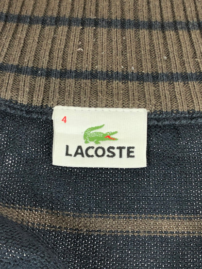 【現状渡し品】【メンズ】 LACOSTE ラコステ BORDER KNIT ZIP UP JACKET ボーダーニットジップブルゾン 146-231212-mo-16-tag サイズ：4 カラー：ダークグレー 万代Net店