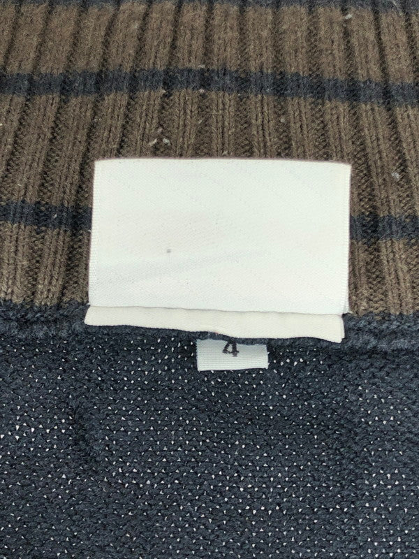 【現状渡し品】【メンズ】 LACOSTE ラコステ BORDER KNIT ZIP UP JACKET ボーダーニットジップブルゾン 146-231212-mo-16-tag サイズ：4 カラー：ダークグレー 万代Net店