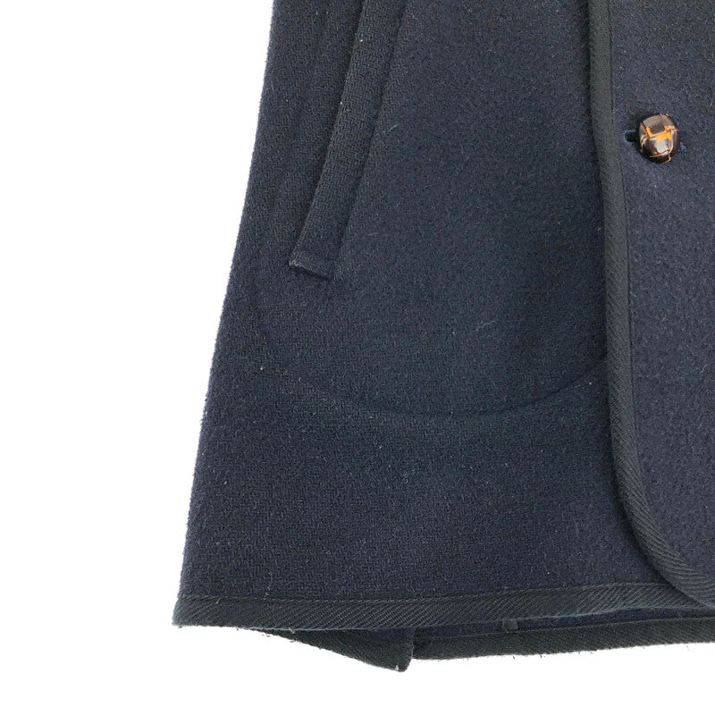 【中古品】【メンズ】 WOOL DOUBLE BUTTON MOSSER COAT 12A-SL-001 JD-8239 WOM ウール ダブルボタン モッサコート アウター 144-220702-rs-08-tag サイズ：40 カラー：ネイビー 万代Net店