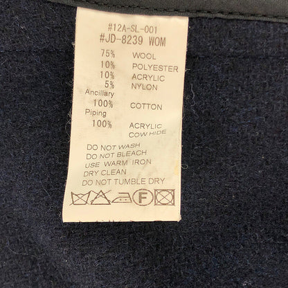【中古品】【メンズ】 WOOL DOUBLE BUTTON MOSSER COAT 12A-SL-001 JD-8239 WOM ウール ダブルボタン モッサコート アウター 144-220702-rs-08-tag サイズ：40 カラー：ネイビー 万代Net店