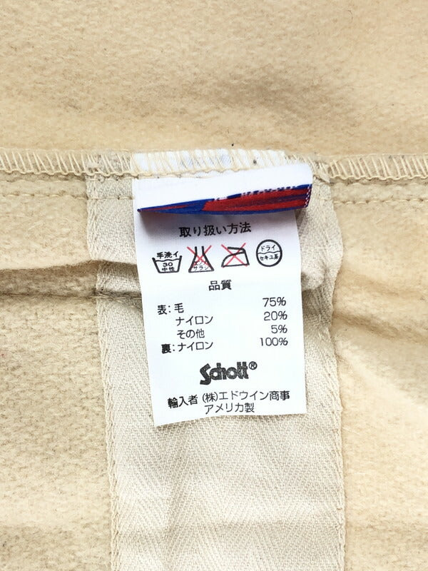 【現状渡し品】【メンズ】 schott ショット N.Y.C LONG DUFFEL COAT USA製 ロングダッフルコート アウター 145-240122-kk-18-tag サイズ：M カラー：ベージュ 万代Net店