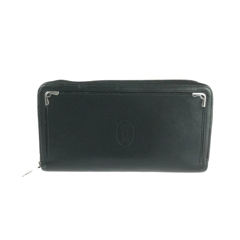 【中古品】【メンズ】 CARTIER カルティエ MUST DE CARTIER ZIPPED INTERNATIONAL WALLET L3001489 ジップド インターナショナルウォレット 長財布 181-240111-kk-36-tag カラー：ブラック 万代Net店
