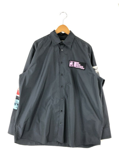 【中古品】【メンズ】 RAF SIMONS ラフシモンズ 20SS OVERSIZED SHIRT WITH PATCHES 201-293-15020-00044 オーバーサイズド シャツ ウィズ パッチーズ 140-231105-kk-02-tag サイズ：44 カラー：ブラック 万代Net店