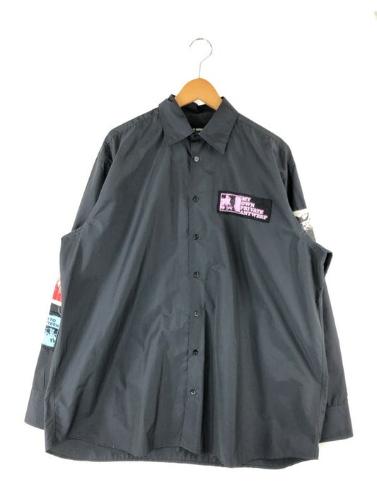 【中古品】【メンズ】 RAF SIMONS ラフシモンズ 20SS OVERSIZED SHIRT WITH PATCHES 201-293-15020-00044 オーバーサイズド シャツ ウィズ パッチーズ 140-231105-kk-02-tag サイズ：44 カラー：ブラック 万代Net店