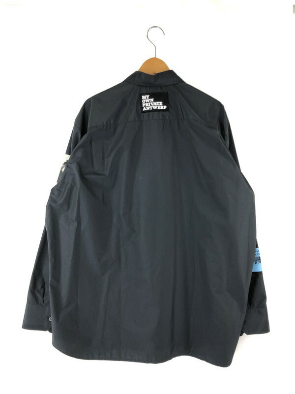 【中古品】【メンズ】 RAF SIMONS ラフシモンズ 20SS OVERSIZED SHIRT WITH PATCHES 201-293-15020-00044 オーバーサイズド シャツ ウィズ パッチーズ 140-231105-kk-02-tag サイズ：44 カラー：ブラック 万代Net店