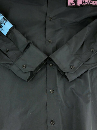 【中古品】【メンズ】 RAF SIMONS ラフシモンズ 20SS OVERSIZED SHIRT WITH PATCHES 201-293-15020-00044 オーバーサイズド シャツ ウィズ パッチーズ 140-231105-kk-02-tag サイズ：44 カラー：ブラック 万代Net店