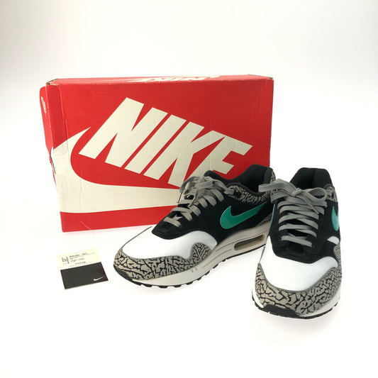 【中古品】【メンズ】 NIKE ナイキ ×ATMOS アトモス 別注 コラボ AIR MAX 1 PREMIUM RETRO 908366-001 エアマックス 1 プレミアム レトロ スニーカー 靴 160-250226-yk-31-tag サイズ：27cm/US9 カラー：MEDIUM GREY/CLEAR JADE-BLACK 万代Net店