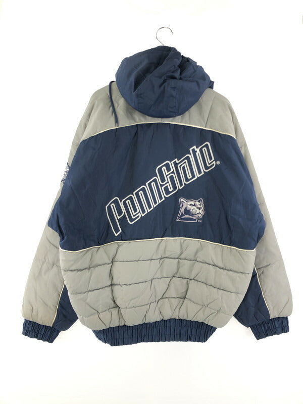 【ジャンク品】【メンズ】 PRO LAYER プロレイヤー PENN STATE NYLON PUFFY JACKET ペンシルベニア大学 ナイロンパフィージャケット 中綿ジャケット アウター 147-230326-hi-12-tag サイズ：L カラー：ネイビー 万代Net店